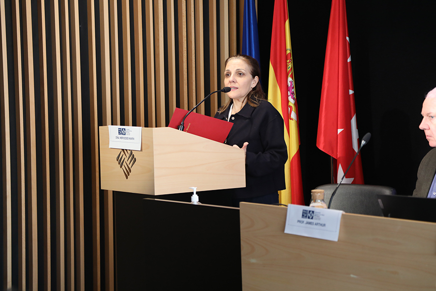 Mercedes Marín, directora General de Bilingüismo y Calidad de la Enseñanza de la Comunidad de Madrid, en la presentación del CEV