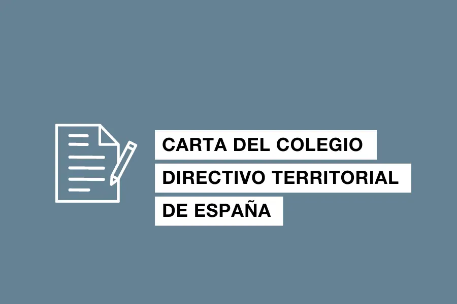 Carta del Colegio Directivo Territorial de España sobre la Convención Territorial