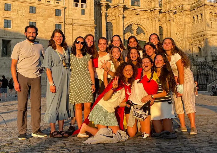 En Santiago de Compostela acompañando a una peregrinación de jóvenes