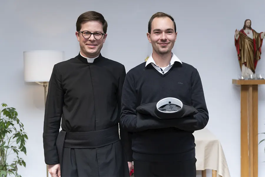 El H. Elias junto al Rector del noviciado, el P. Nikolaus Klemeyer, legionario de Cristo