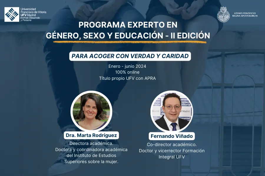 Programa de género UFV y APRA con la consagrada del Regnum Christi Marta Rodríguez y Fernando Viñado