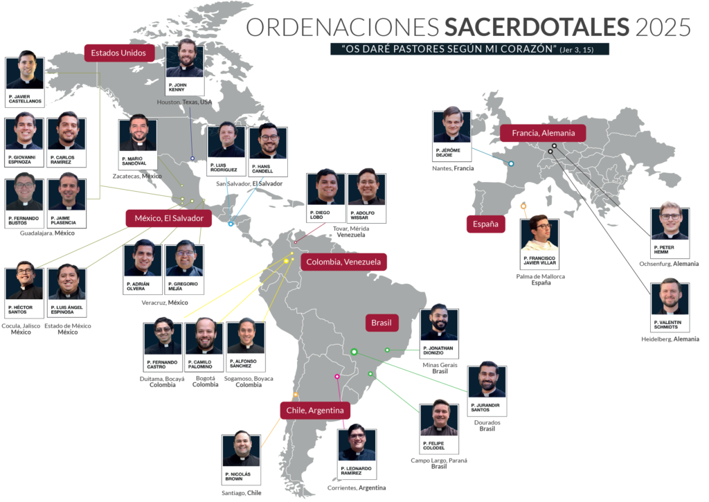 mapa ordenaciones sacerdotales 2025